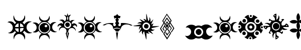 Jewelry Design Shapes font preview